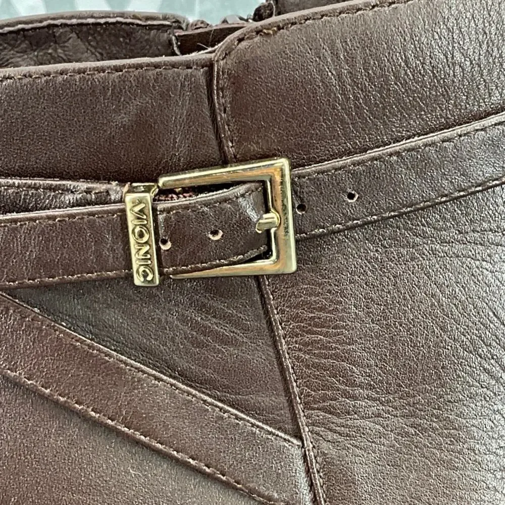 Vionic Upton Brown Leather Western 2.5
